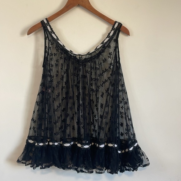 Y2K Agent Provocateur Nightie Alt SM Black Lace Romantic Bow Intimate Lingerie - Picture 10 of 16